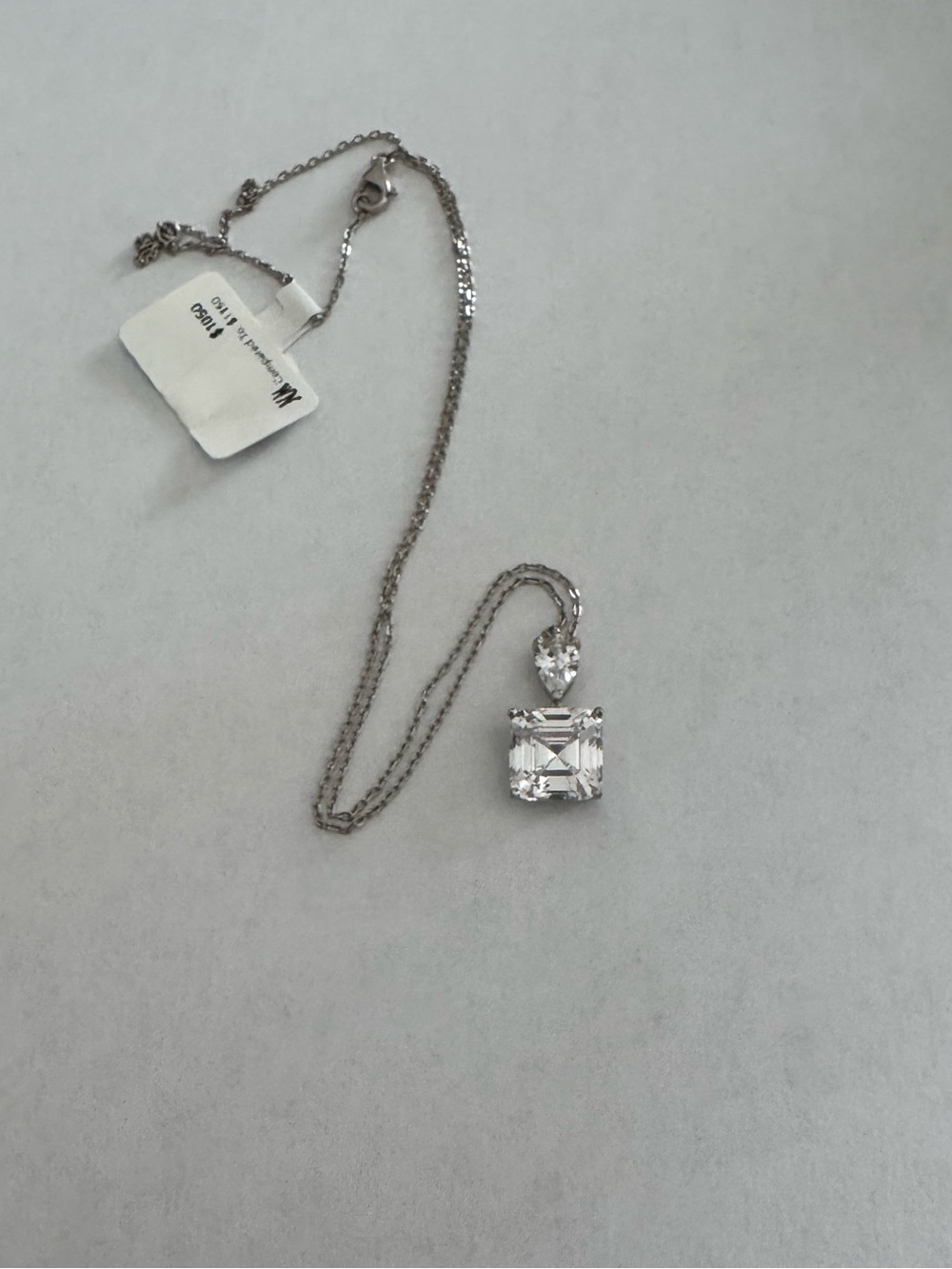 18k 4ct Asscher Cut Pendant - Picture 6 of 10